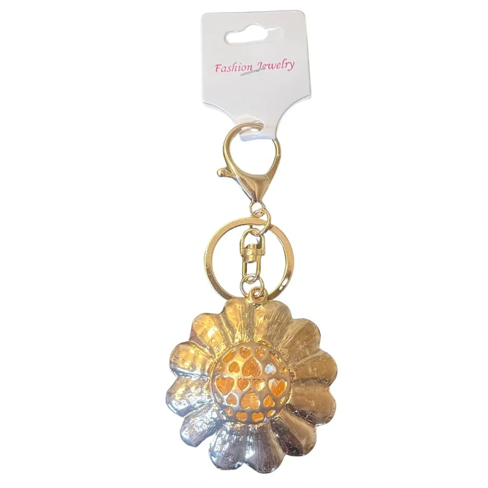 Sunflower Bling Crystal Keychain/Bag Charm - Picture 5 of 5